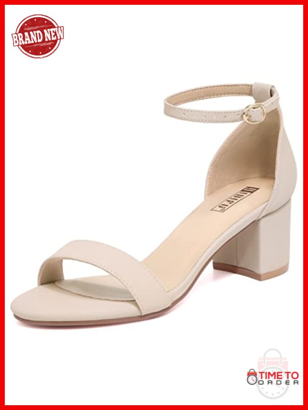 Women's Low Block Heel Ankle Strap Chunky Sandals